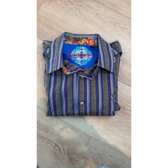 Robert Graham Colorful Stripe Button-Up Shirt – Size XL - Picture 1 of 9